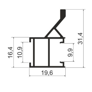 Профиль вертикальный MS145 Серебро (A00)